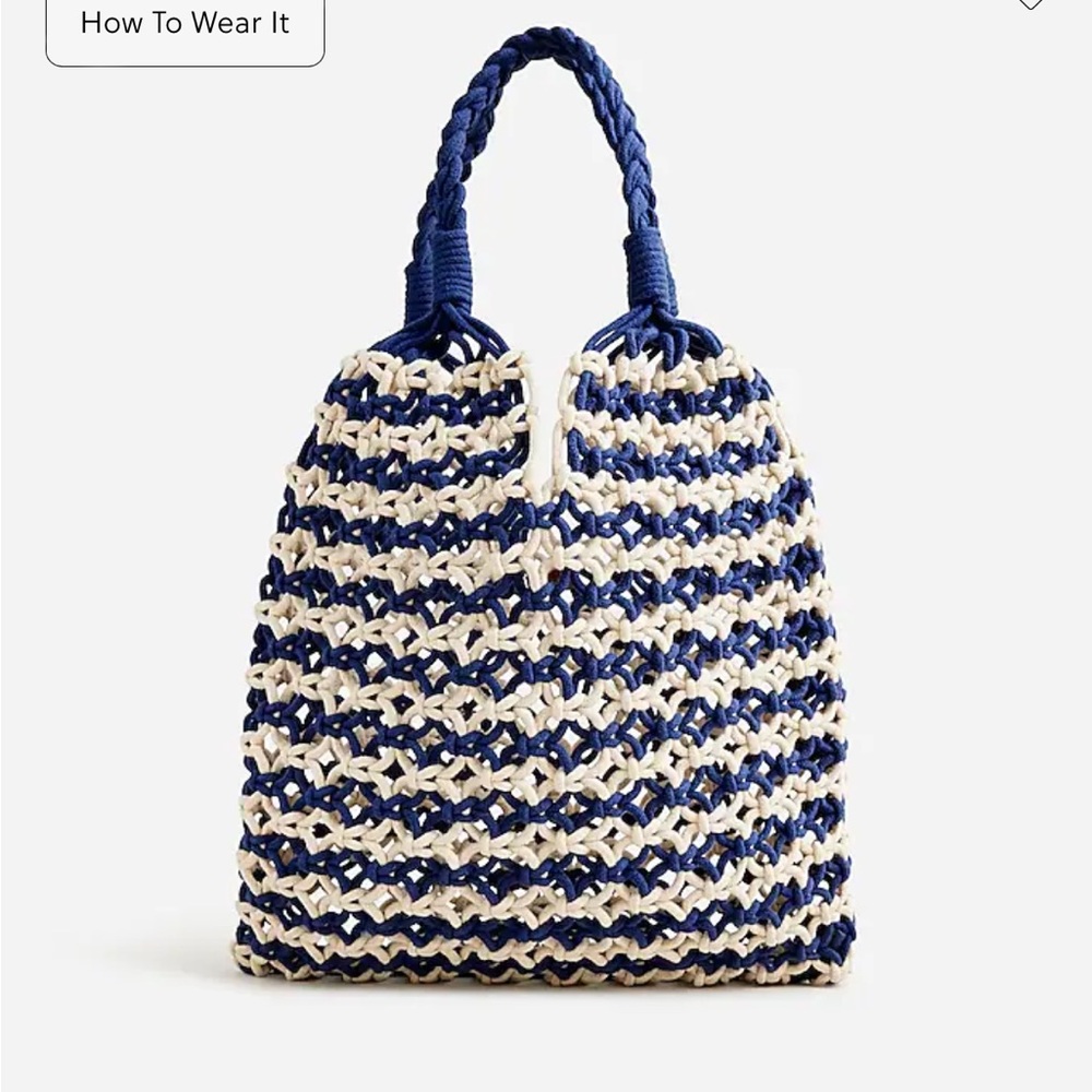 NWT! CADIZ HAND-KNOTTED ROPE TOTE